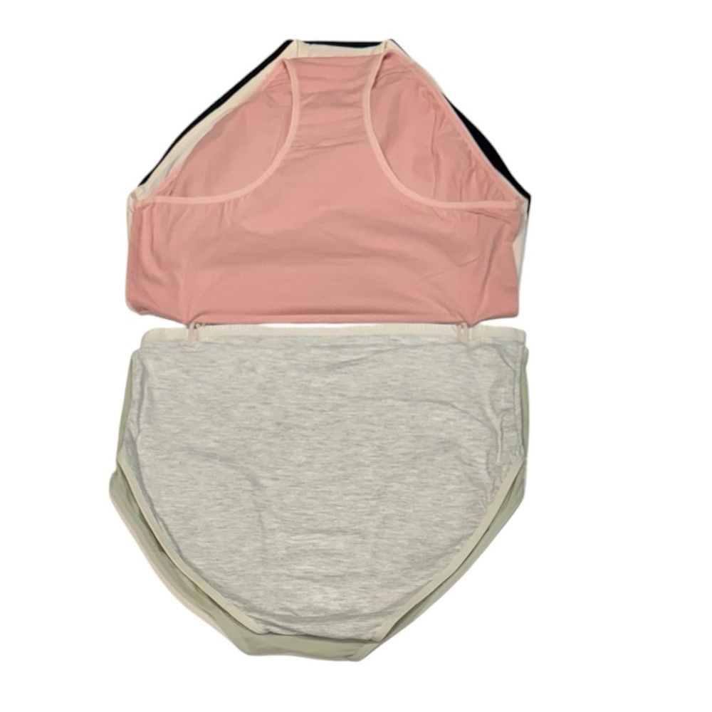 LAURA ASHLEY 5 Pack Panties Cotton Spandex Tag Free Pastel Neutral NWT Large - Picture 7 of 13
